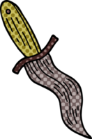 tecknad doodle tatuering dolk symbol png