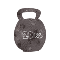 hand retro cartoon 20kg kettle bell png