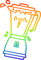 regenboog helling lijn tekening van een zoemend tekenfilm voedsel bewerker png