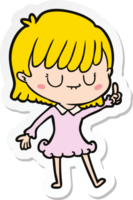 sticker of a cartoon woman png