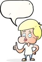 cartoon boy giving thumbs up with speech bubble png