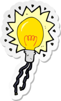 sticker of a cartoon electric light bulb png