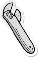 pegatina de una llave ajustable de dibujos animados png