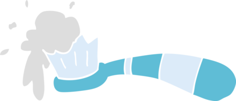 cartoon doodle toothbrush and tooth paste png