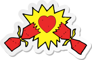 sticker of a exploding christmas cracker png