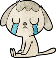schattig tekenfilm hond huilen png