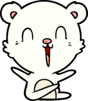 dessin animé heureux ours polaire png