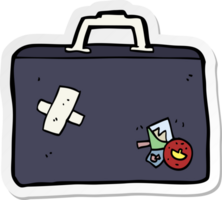 sticker of a cartoon luggage png