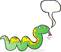 cartone animato serpente con discorso bolla png