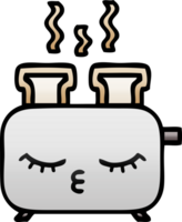 Gradient schattiert Karikatur von ein von ein Toaster png