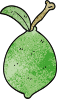 cartoon doodle lime fruit png