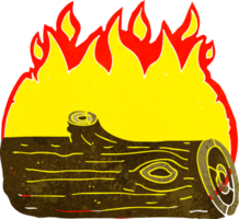 cartone animato ardente log png