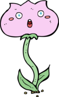 cartoon shocked flower png