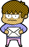 chico de dibujos animados molesto png