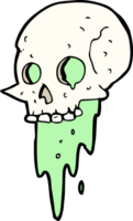 gross halloween skull cartoon png