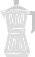 máquina de café expresso de desenho animado estilo de cor plana png