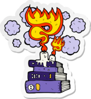 sticker of a cartoon magical spell books png