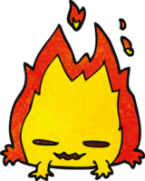 cartone animato scarabocchio fuoco demone png