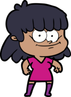 niña de dibujos animados sonriendo png