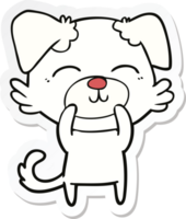 sticker of a cartoon dog png