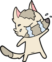 cartoon crying wolf png