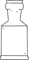 line drawing quirky cartoon potion bottle png