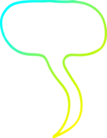 cold gradient line drawing of a cartoon speech bubble png