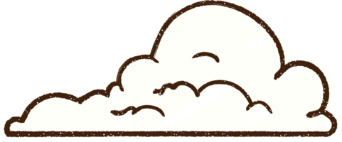 dibujo de tiza de nube png