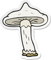 adesivo di un fungo cartone animato png