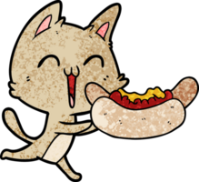 gato de dibujos animados feliz maullando png