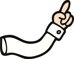 comic book style cartoon pointing arm png