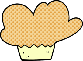 tecknad doodle muffin png