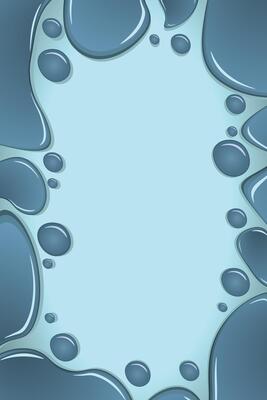 Clear water drops border. Drop frame banner