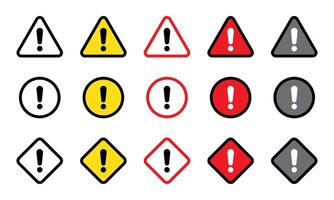 Caution signs. Danger, warning sign, attention sign. Danger icon, warning icon, attention icon. vector