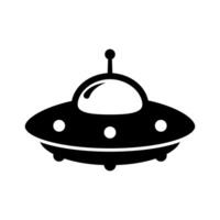 Cartoon UFO icon, alien spaceship icon. vector