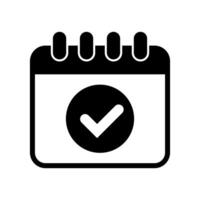 Calendar check mark icon, save a date icon. vector