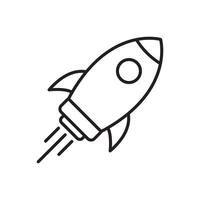 Rocket icon. Simple outline rocket signs set. Rocket launched icon. vector