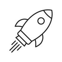 Rocket icon. Simple outline rocket signs set. Rocket launched icon. vector