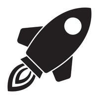 Rocket icon. Simple rocket sign. Rocket launched icon. vector