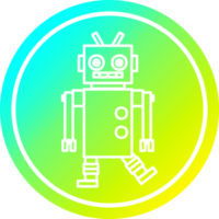 dans robot cirkulär ikon med Häftigt lutning Avsluta png