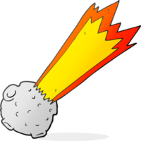 Hand gezeichnet Karikatur Meteor png