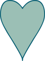 image de style de tatouage emblématique d'un coeur png