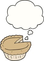 cartoon pie with thought bubble png