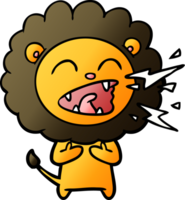 dessin animé lion rugissant png