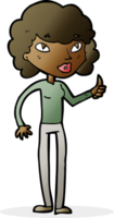 cartoon woman giving thumbs up symbol png