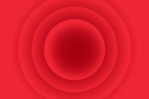 Abstract red background, gradient circles with vibrant colors vector