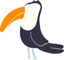 piatto colore stile cartone animato tucano png