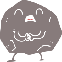 rock de desenho animado de estilo de cor plana png