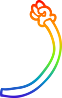 rainbow gradient line drawing of a cartoon retro hand gestures png