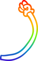 Regenbogen Gradient Linie Zeichnung von ein Karikatur retro Hand Gesten png